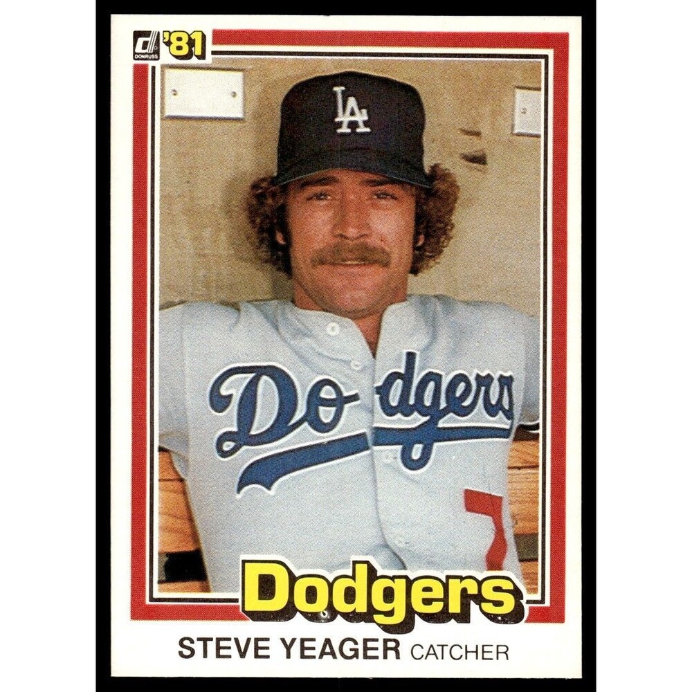 1981 Donruss Steve Yeager Los Angeles Dodgers #297